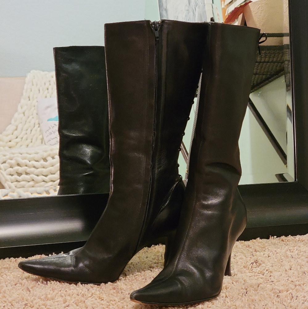Banana Republic Lace-up Stilleto Heeled Boots-US 9